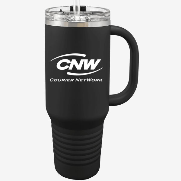   - Premium 32 oz. Travel Mug with Snap Lid & Straw Thumbnail