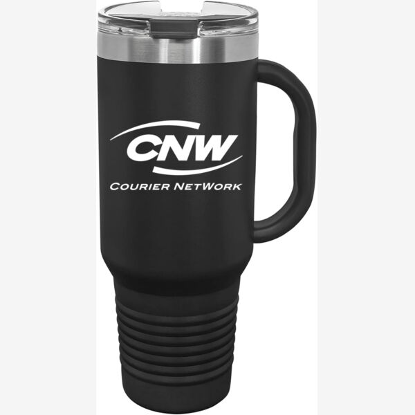   - Premium 40oz Travel Mug with Snap Lid & Straw Thumbnail